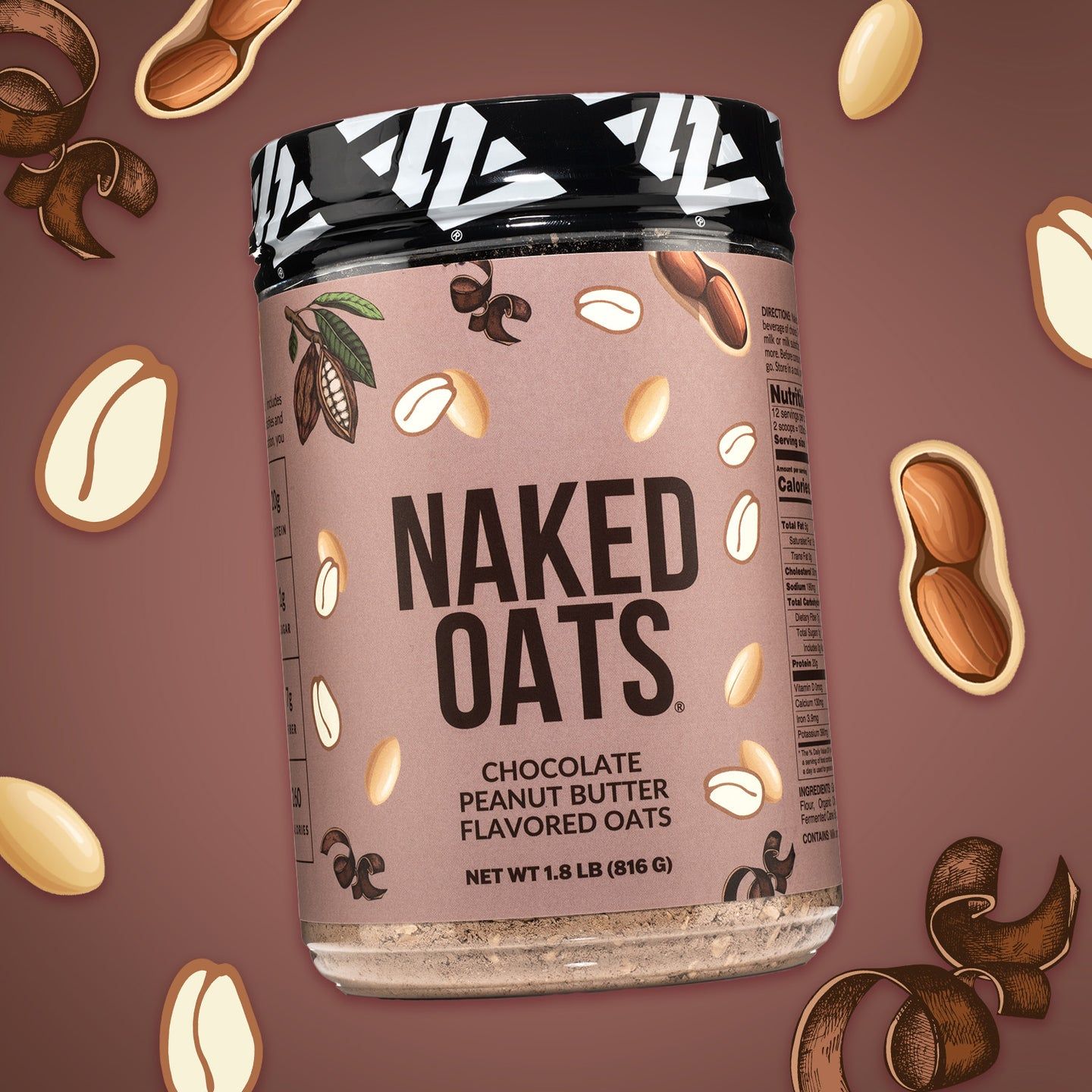 chocolate peanut butter overnight oats high protein